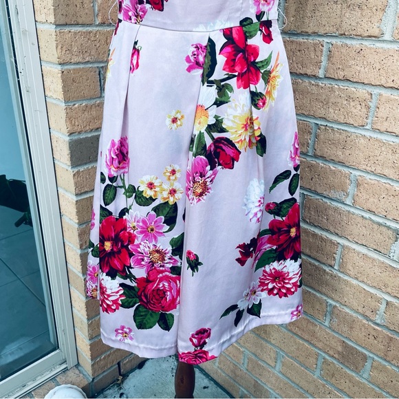 EMERSON Pink Floral Vintage-Inspired Fit and Flare Dress Size 8 Party Event - Picture 3 of 7